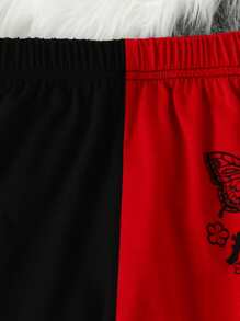 Girls Letter And Butterfly Print Cami Top & Pullover & Joggers - Multicolor - View 5