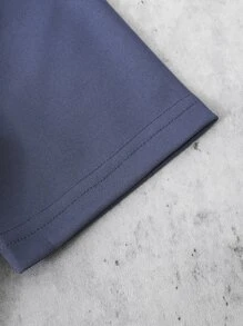 Boys Letter Graphic Tee & Track Shorts - Blue - View 6