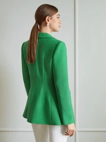 MOTF PREMIUM VISCOSE SINGLE BREASTED BLAZER - Green - View 5