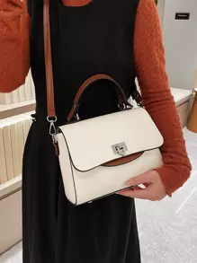 yating Metal Lock Flap Square Bag - Multicolor - View 2