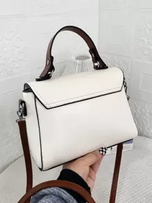 yating Metal Lock Flap Square Bag - Multicolor - View 4