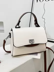 yating Metal Lock Flap Square Bag - Multicolor - View 5