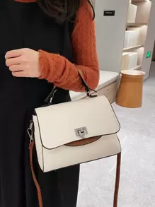 yating Metal Lock Flap Square Bag - Multicolor - View 7