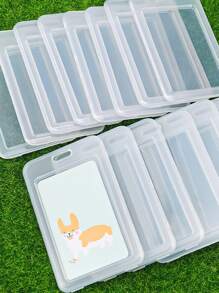 1 pieza Funda de tarjeta transparente