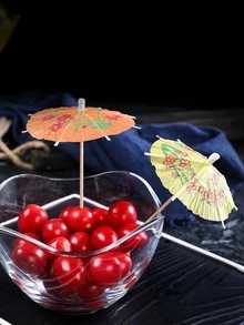 50 piezas Marcador de vidrio con diseño de paraguas al azar - Multicolor - Ver 5