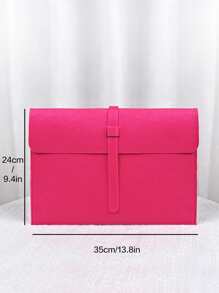 Neon Pink Large Capacity Square Bag - Hot Pink - View 4