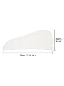 1 pièce Serviette de bain absorbante en polyester de couleur unie, disponible en plusieurs couleurs, indispensable pour la salle de bain, la plage, les vacances et les voyages. Grande taille, bonnet de séchage des cheveux, décoration de salle de bain à la maison, bonnet de cheveux pour la rentrée scolaire