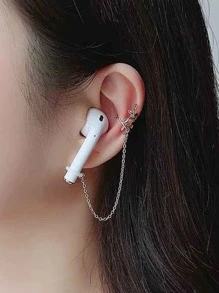 2pcs Leaf Design Earphone Anti-lost Chain - View 2