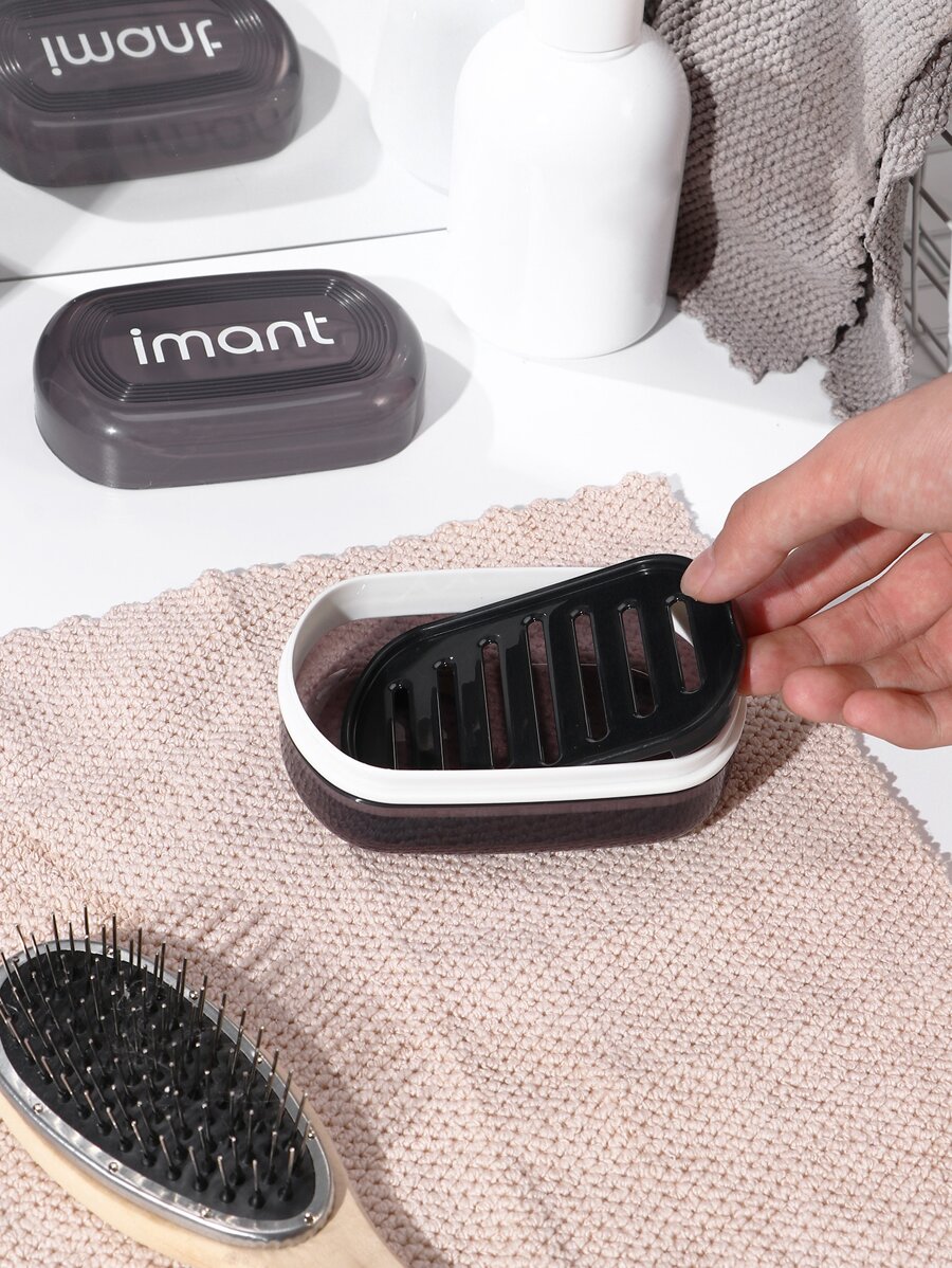 1pc Letter Graphic Soap Dish - Multicolor - View 1