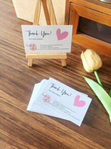 50pcs Heart & Slogan Graphic Card - Multicolor - View 4