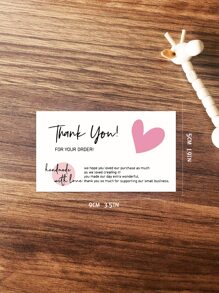 50pcs Heart & Slogan Graphic Card - Multicolor - View 5