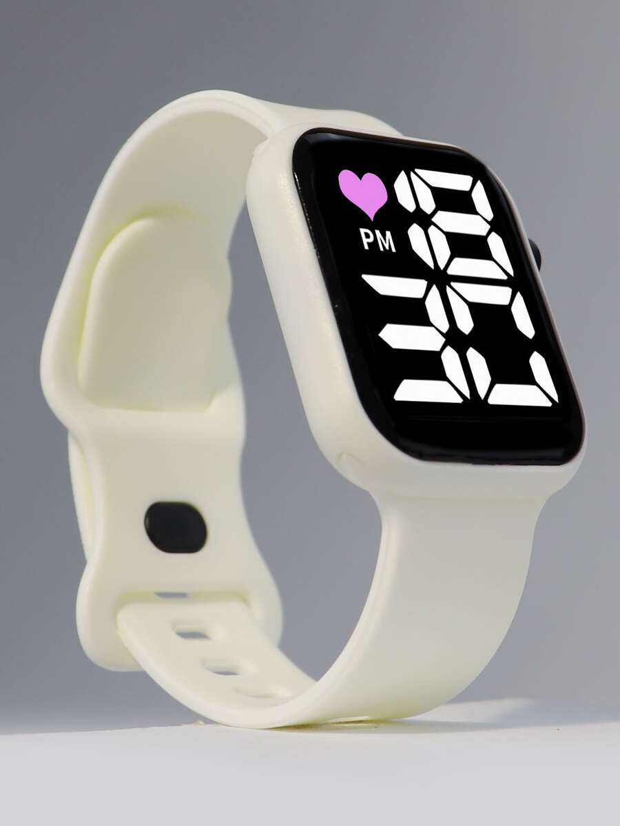 Reloj digital LED - Blanco - Ver 1