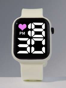 Reloj digital LED - Blanco - Ver 2