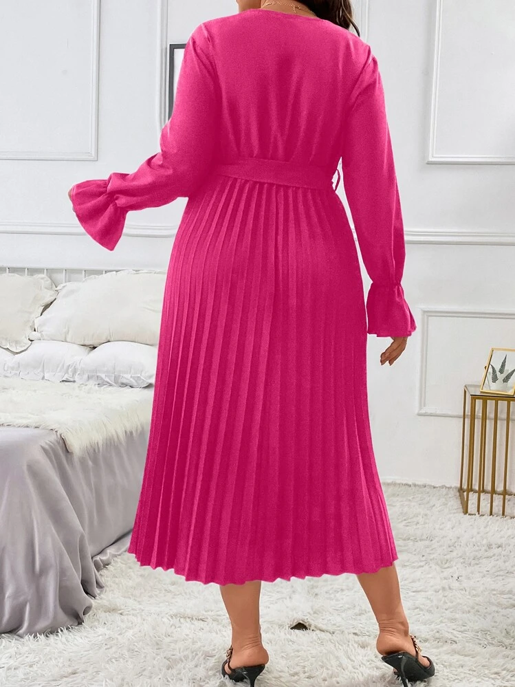 open lace back dress Norma Kamali LS Shoulder Pad Turtle Flared Dress to Midcalf main image 0