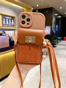 斜挎包裝飾手機殼 - 棕色 - 查看 1