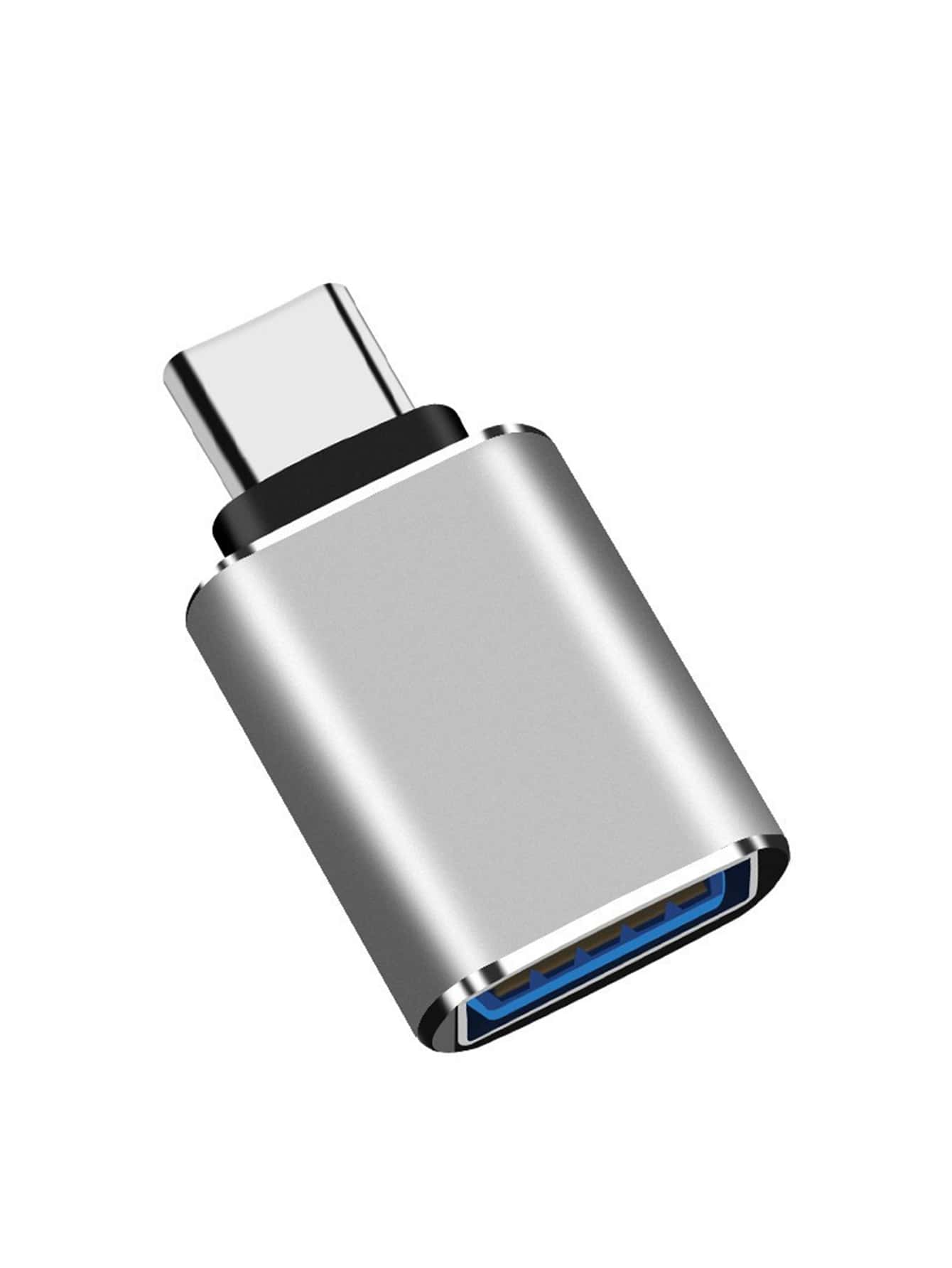 1入組Type-C至USB充電器數據線適配器 - 灰色 - 查看 1