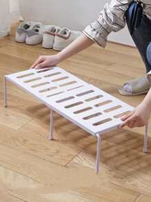 1pc Adjustable Shoe Storage Rack - White - View 3
