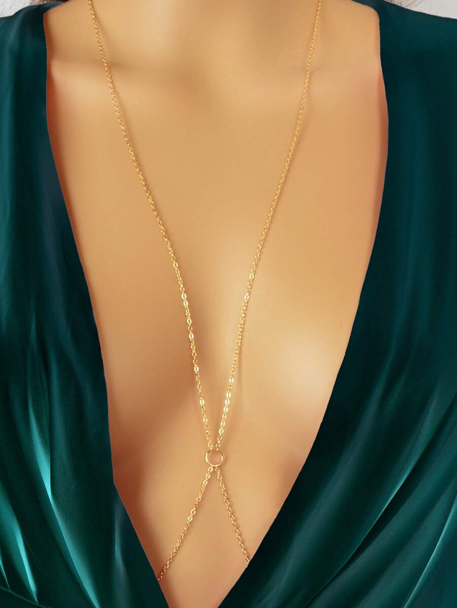 Minimalist Body Chain - Yellow Gold - View 1