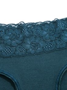 FINETOO Bragas con encaje en contraste - Agua verde azul - Ver 8