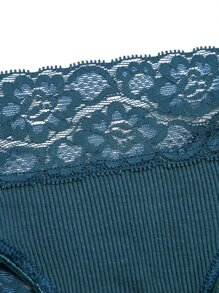 FINETOO Bragas con encaje en contraste - Agua verde azul - Ver 9