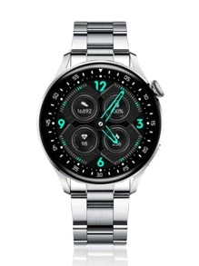 Round Dial Smart Watch - Silver - View 2