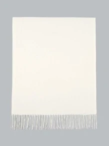 1pc Fashionable Elegant Solid Color Women's Scarf - White - View 2