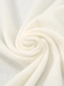 1pc Fashionable Elegant Solid Color Women's Scarf - White - View 5