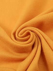 1pc Fashionable Solid Color Versatile Warm Scarf - Mustard Yellow - View 4