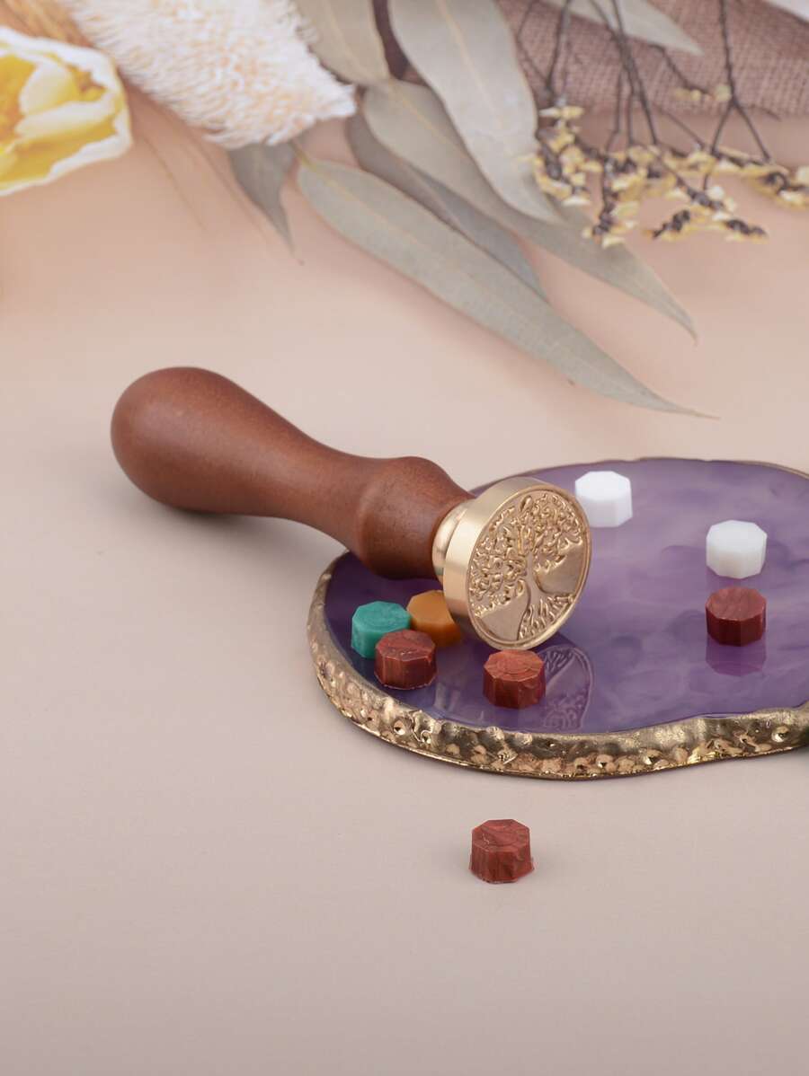 1pc Tree Design Wax Seal Stamp - Multicolor - View 1