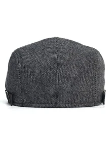 Men Herringbone Pattern Flat Cap