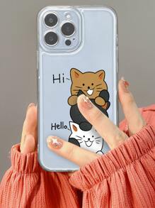 卡通貓樣式手機殼 - 彩色 - 查看 2