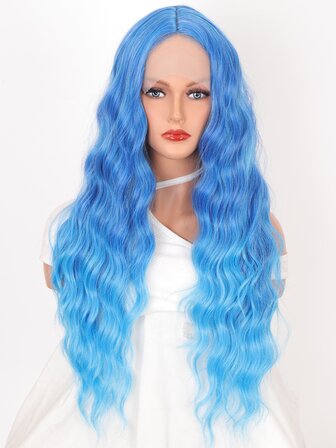 蕾絲前超長卷人造假髮