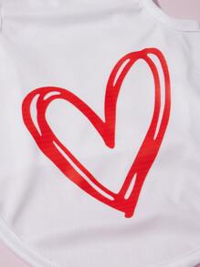 PETSIN Heart Pattern Pet Tank - Multicolor - View 5