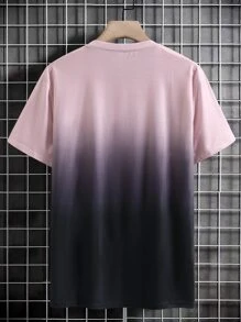 Manfinity Homme 男士漸層字母圖案T恤 - 彩色 - 查看 2