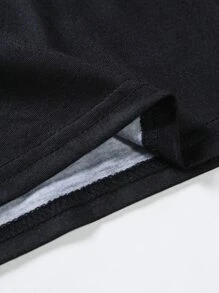 Manfinity Homme 男士漸層字母圖案T恤 - 彩色 - 查看 4