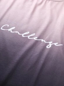 Manfinity Homme 男士漸層字母圖案T恤 - 彩色 - 查看 5