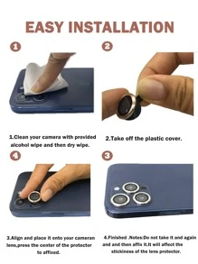 鷹眼手機攝像頭膜 - 金色 - 查看 3