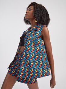 VERO DIAZ 滿版印花翻蓋口袋夾克 - 彩色 - 查看 7