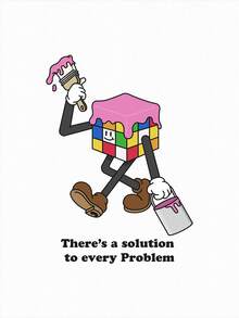 Matt Tam Camiseta con estampado de slogan y dibujos animados - Blanco - Ver 2