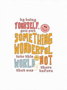 LittlestoMiddles Plus Size Slogan & Cartoon Face Print Drop Shoulder Tee - White - View 2