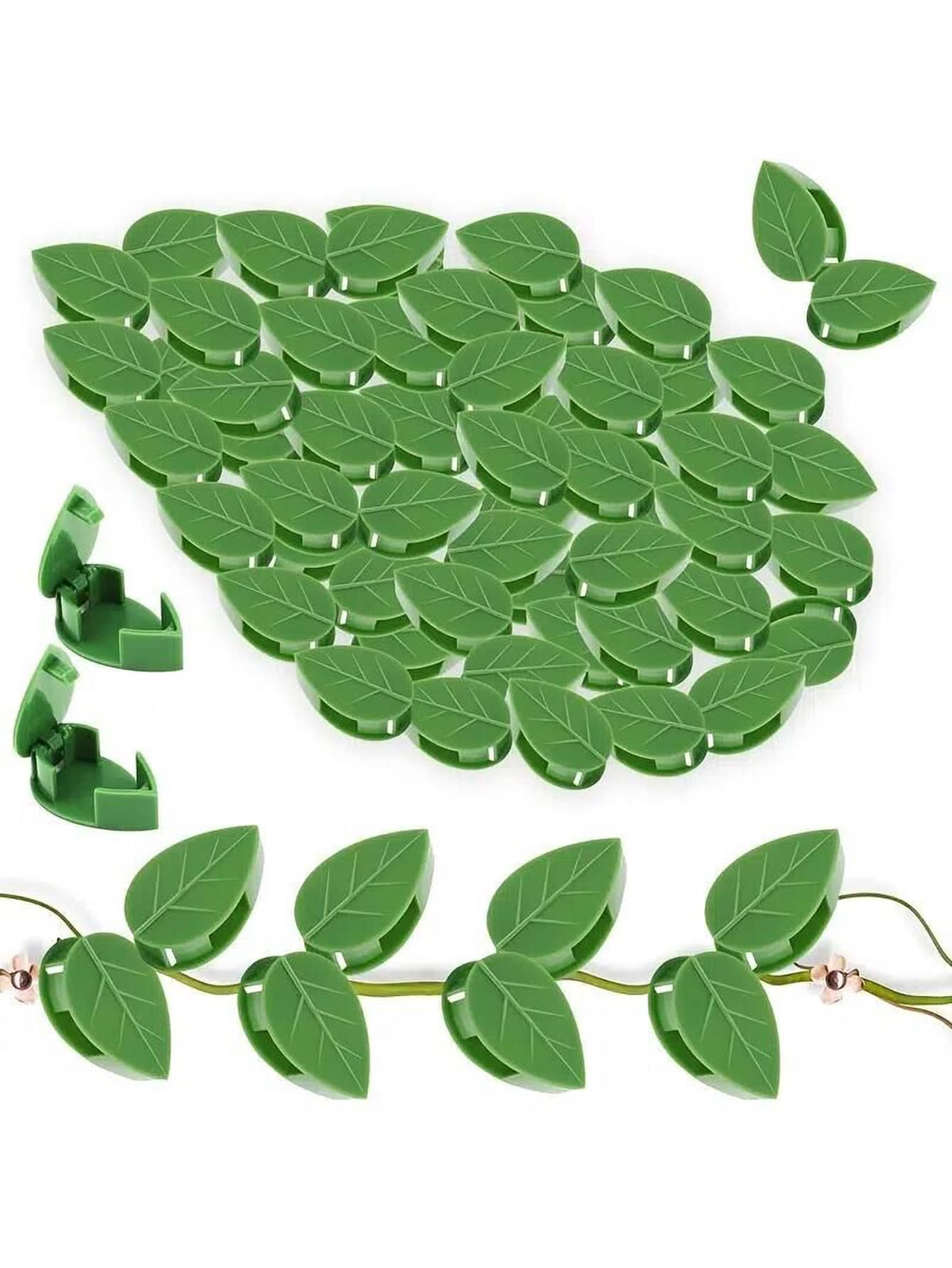 10入組樹葉形狀植物夾 - 綠色 - 查看 1