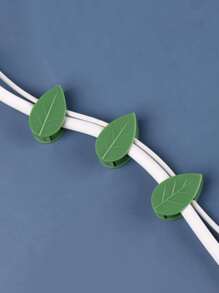 10入組樹葉形狀植物夾 - 綠色 - 查看 2