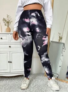 SHEIN LUNE Leggings de tie dye - Multicolor - Ver 1