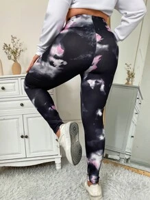 SHEIN LUNE Leggings de tie dye - Multicolor - Ver 2