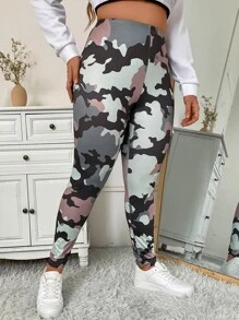 Calvaya Plus Camo Print Leggings - Multicolor - View 3