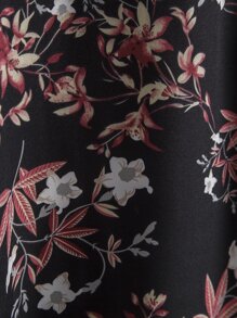 Manfinity Men 1pc Floral Print Shirt - Black - View 3