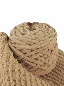 1pc/2pcs Diy Ice Bar Craft Yarn, Knitting Yarn, Crochet Thread, Chunky Wool - Khaki - View 1