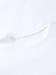 Manfinity Homme Men Ombre Round Neck Tee - Black and White - View 3