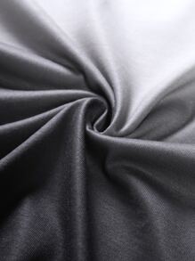 Manfinity Homme Men Ombre Round Neck Tee - Black and White - View 6