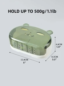 1pc Wall Mounted Soap Dish - Grey - View 2